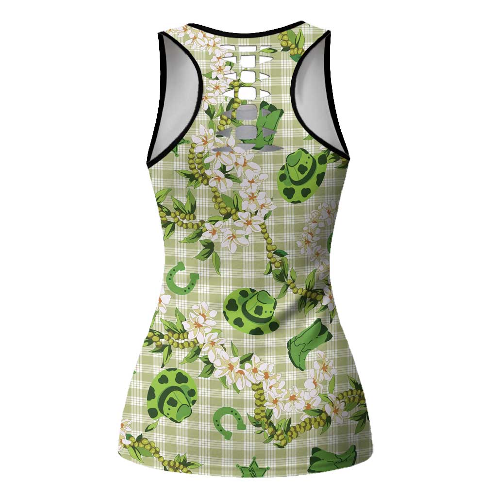 Mokihana Maile Ilima Leis Paniolo Palaka Hollow Tank Top Hawaiian Omaomo Ala Spirit LT9 - Polynesian Pride