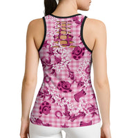 Mokihana Maile Ilima Leis Paniolo Palaka Hollow Tank Top Hawaiian Omaomo Ulaula Spirit LT9 - Polynesian Pride