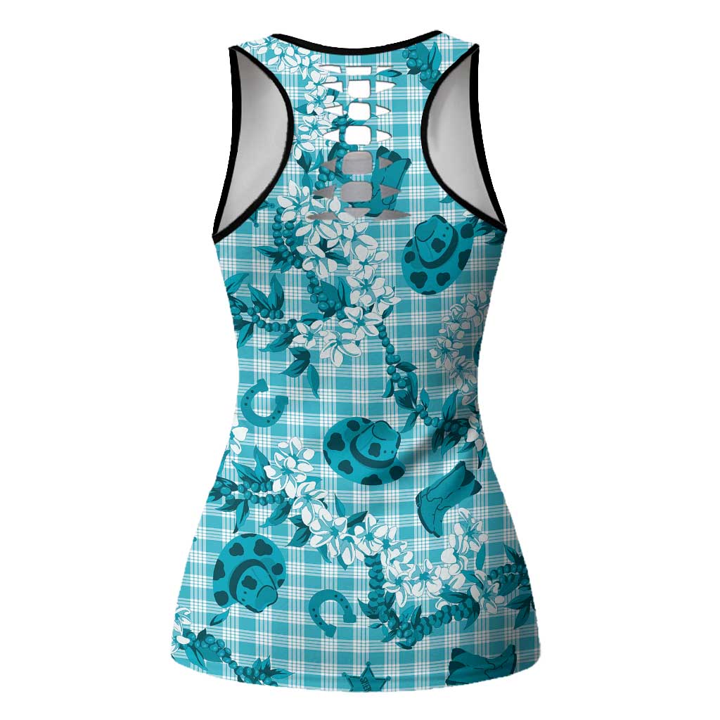 Mokihana Maile Ilima Leis Paniolo Palaka Hollow Tank Top Hawaiian Polu Opa Spirit LT9 - Polynesian Pride