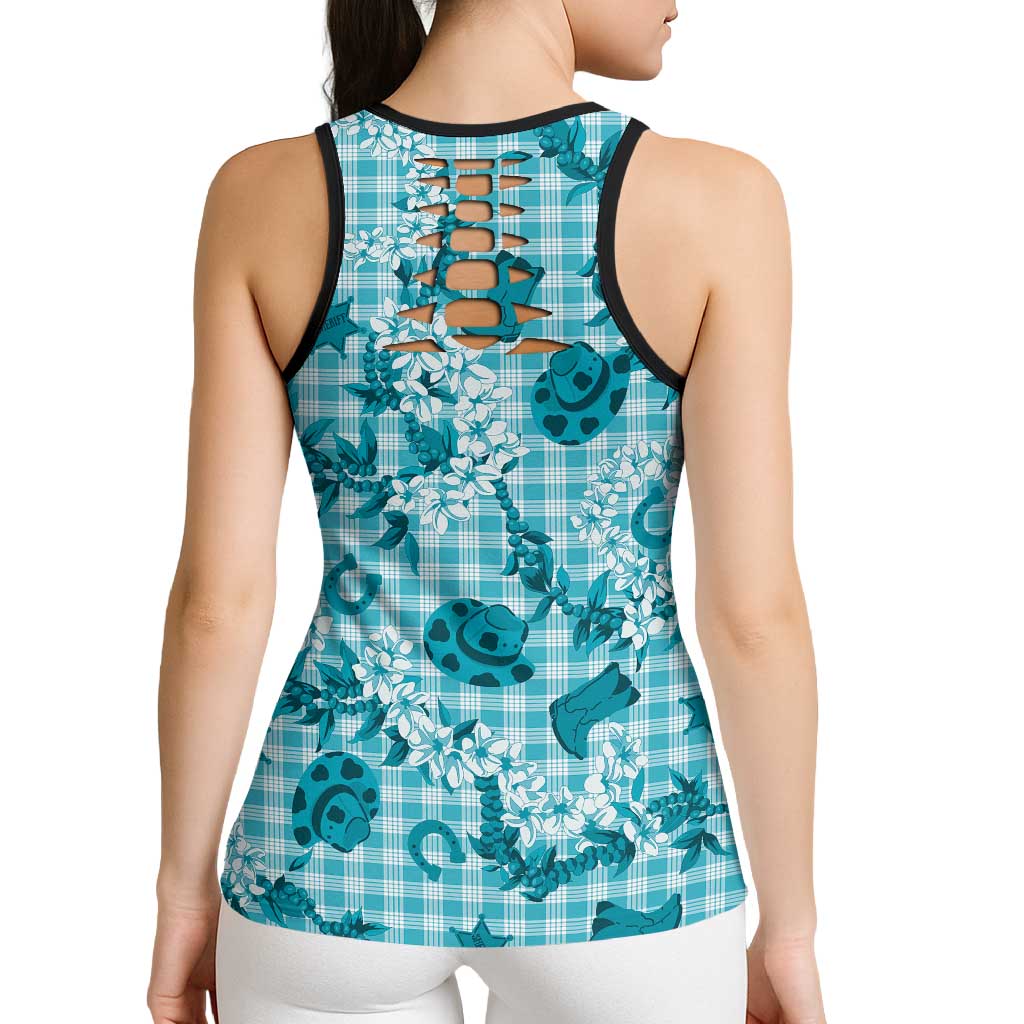 Mokihana Maile Ilima Leis Paniolo Palaka Hollow Tank Top Hawaiian Polu Opa Spirit LT9 - Polynesian Pride