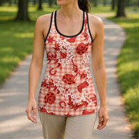 Mokihana Maile Ilima Leis Paniolo Palaka Hollow Tank Top Hawaiian Ulaula Spirit LT9 - Polynesian Pride