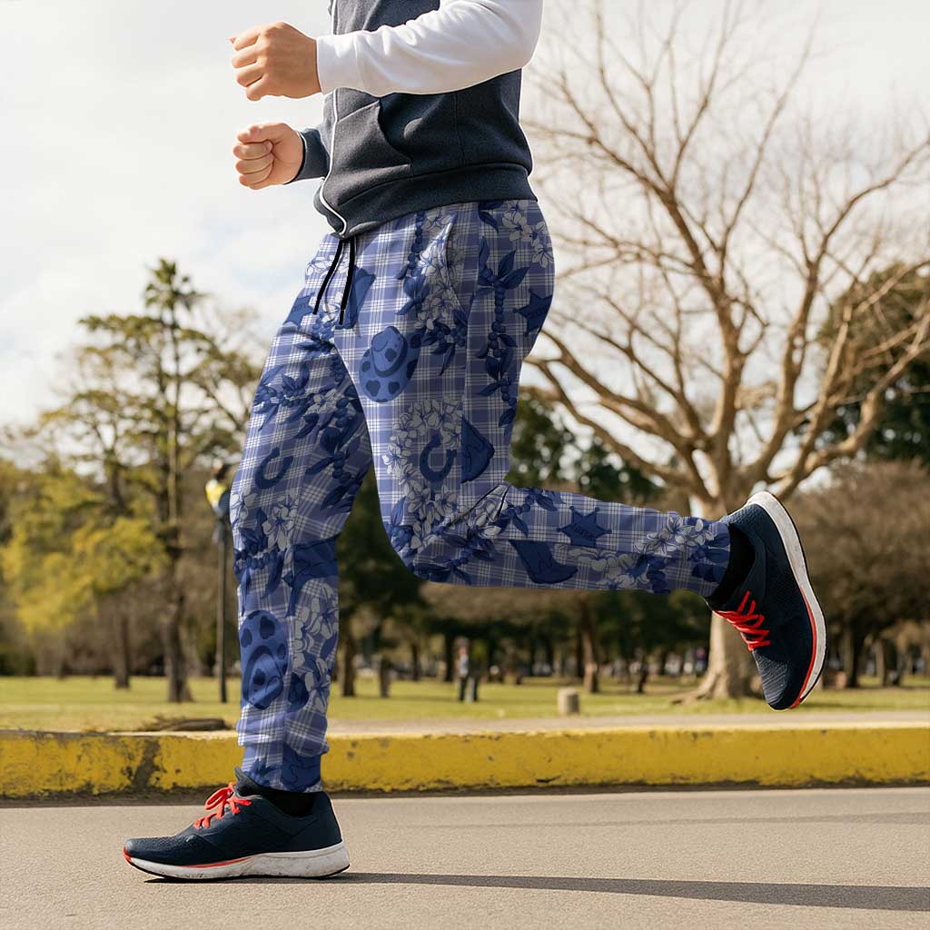 Mokihana Maile Ilima Leis Paniolo Palaka Jogger Pants Hawaiian Polu Spirit - Polynesian Pride