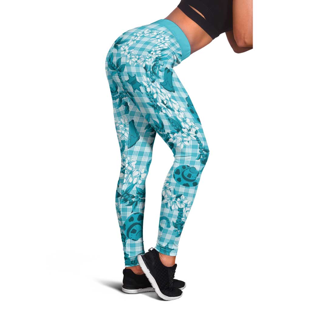 Mokihana Maile Ilima Leis Paniolo Palaka Leggings Hawaiian Polu Opa Spirit LT9 - Polynesian Pride