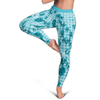 Mokihana Maile Ilima Leis Paniolo Palaka Leggings Hawaiian Polu Opa Spirit LT9 - Polynesian Pride