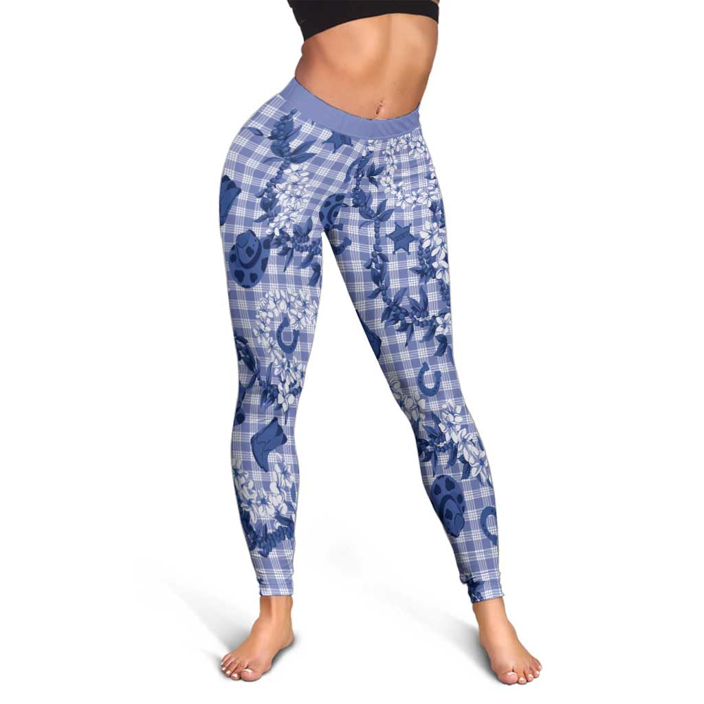 Mokihana Maile Ilima Leis Paniolo Palaka Leggings Hawaiian Polu Spirit LT9 - Polynesian Pride