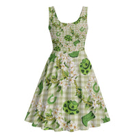 Mokihana Maile Ilima Leis Paniolo Palaka Midi Dress Hawaiian Omaomo Ala Spirit LT9 - Polynesian Pride