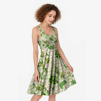 Mokihana Maile Ilima Leis Paniolo Palaka Midi Dress Hawaiian Omaomo Ala Spirit LT9 - Polynesian Pride