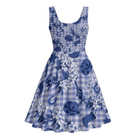 Mokihana Maile Ilima Leis Paniolo Palaka Midi Dress Hawaiian Polu Spirit LT9 - Polynesian Pride