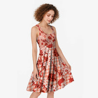 Mokihana Maile Ilima Leis Paniolo Palaka Midi Dress Hawaiian Ulaula Spirit LT9 - Polynesian Pride