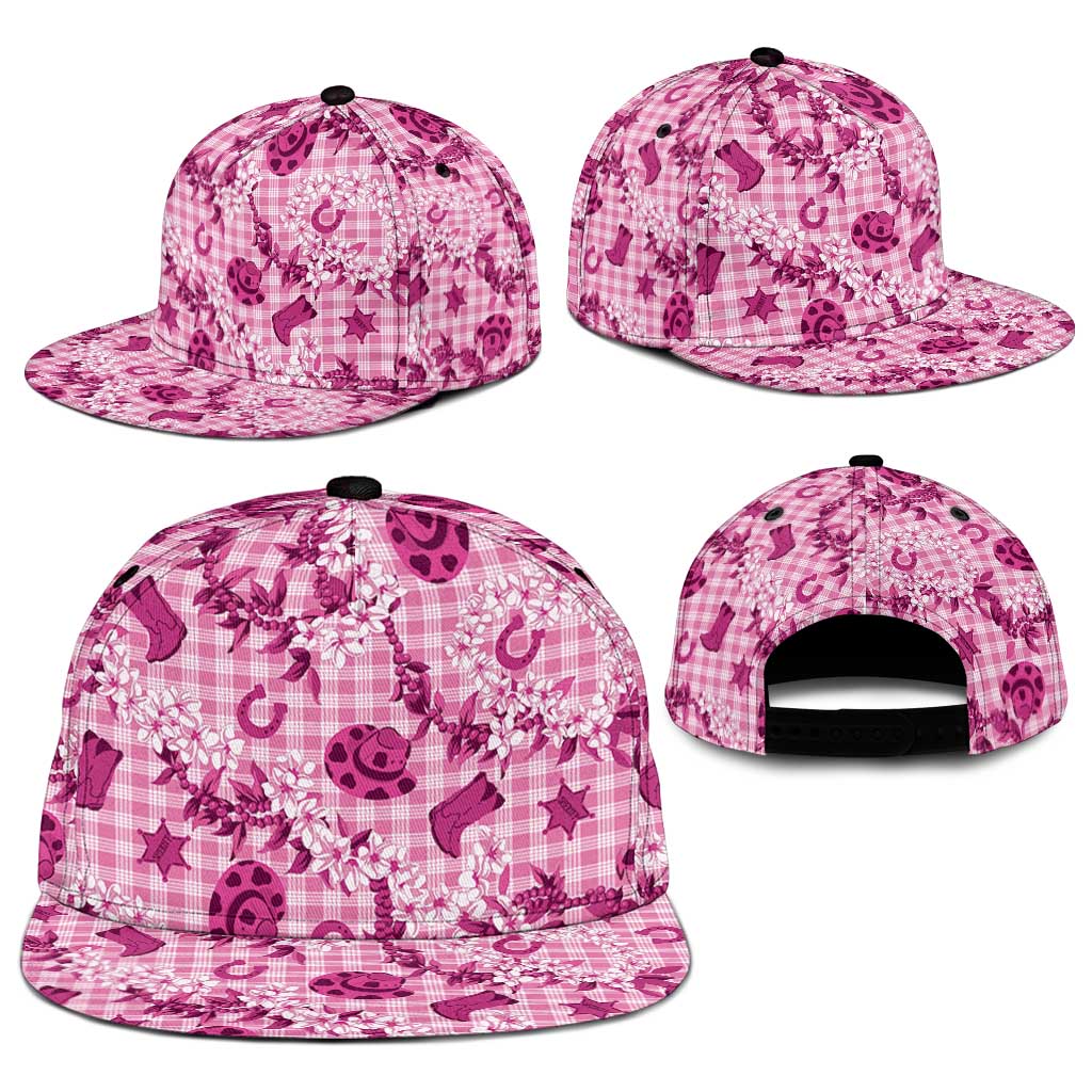 Mokihana Maile Ilima Leis Paniolo Palaka Snapback Cap Hawaiian Omaomo Ulaula Spirit - Polynesian Pride