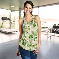Mokihana Maile Ilima Leis Paniolo Palaka Women Racerback Tank Hawaiian Omaomo Ala Spirit LT9 - Polynesian Pride