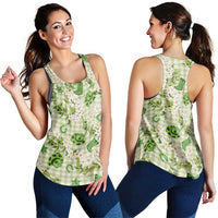 Mokihana Maile Ilima Leis Paniolo Palaka Women Racerback Tank Hawaiian Omaomo Ala Spirit LT9 - Polynesian Pride