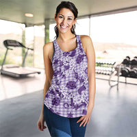 Mokihana Maile Ilima Leis Paniolo Palaka Women Racerback Tank Hawaiian Poni Spirit LT9 - Polynesian Pride