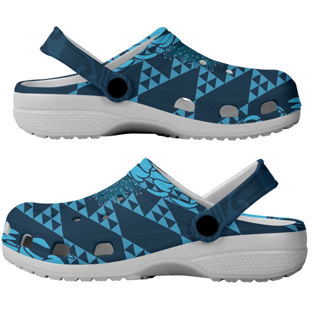 Naval Night Aloha Hawaii Clogs Shoes Hawaiian Kakau Ohia Lehua Lei - Polynesian Pride