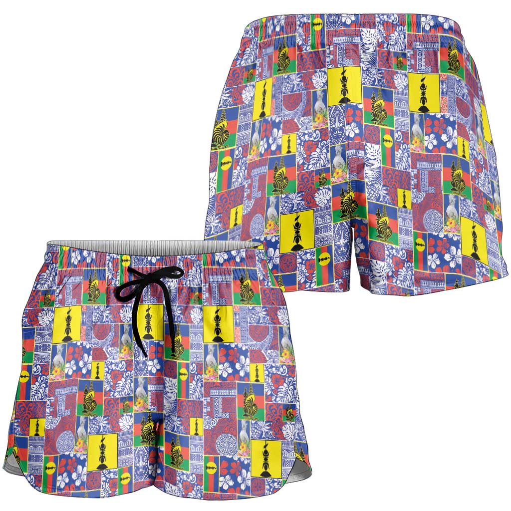 New Caledonia Joyeux Noel Shorts for Women Pacific Patchwork Xmas Vibes LT9 - Polynesian Pride