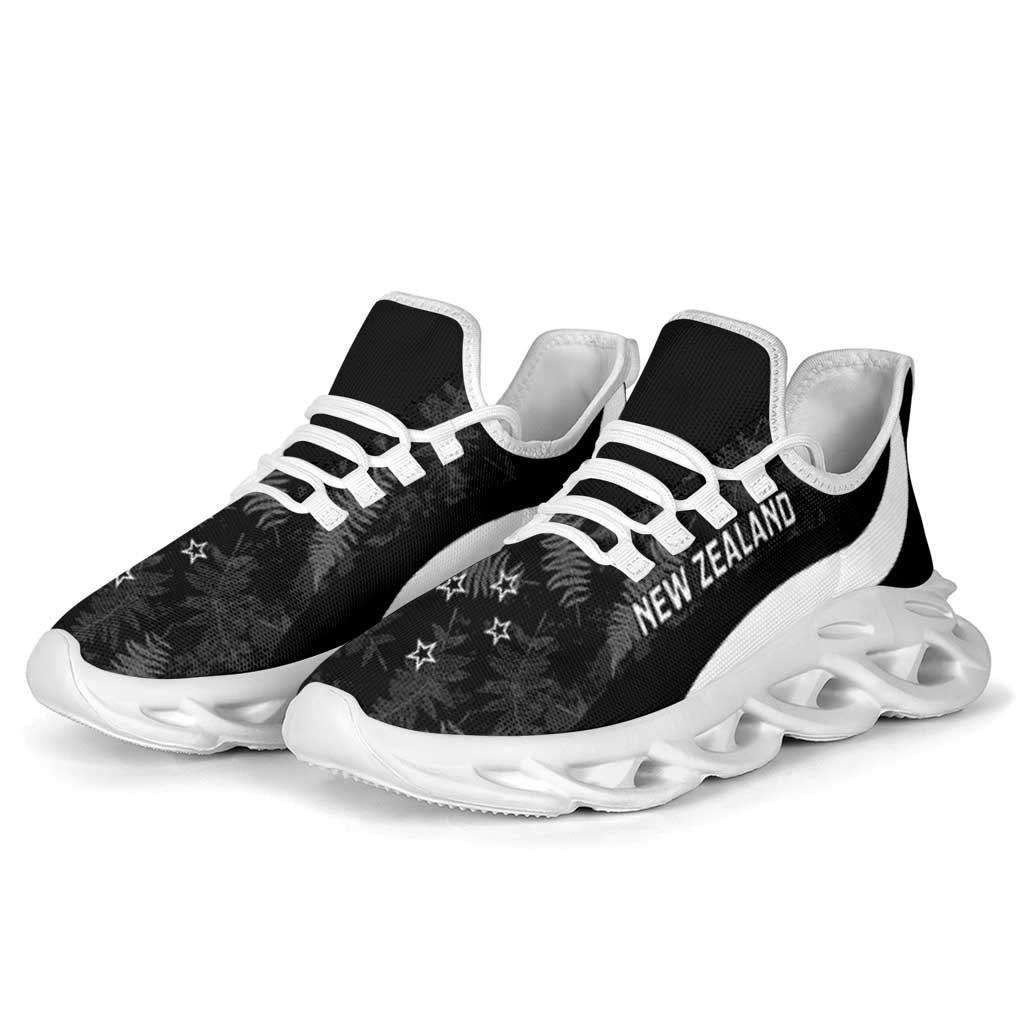 New Zealand 2026 Football Clunky Sneakers Go All White Silver Fern Curve Stylized LT14 - Polynesian Pride
