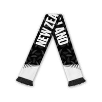 New Zealand 2026 Football Soccer Scarf Come On Aotearoa LT14 Black Fringe One Size Black - Polynesian Pride