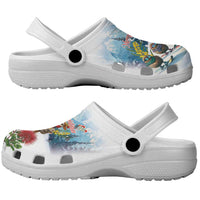 New Zealand and Australia Merry Christmas Clogs Shoes Kiwi Birds Skiing and Koala Santa Riding Kangaroo LT03 - Polynesian Pride