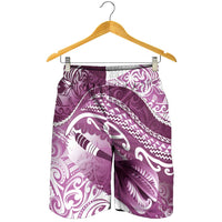 New Zealand Aotearoa Darts Masters Shorts for Men Maori Art Tattoo with Tribal Dart Symbol Pink LT03 - Polynesian Pride