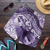 New Zealand Aotearoa Darts Masters Shorts for Men Maori Art Tattoo with Tribal Dart Symbol Purple LT03 Purple - Polynesian Pride