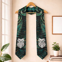 New Zealand Aotearoa Graduation Stole Maori Wheku Paua Shell Glitter Green