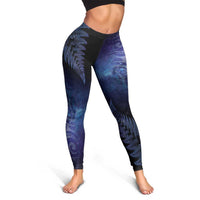 New Zealand Aotearoa Matariki Leggings Starry Silver Fern