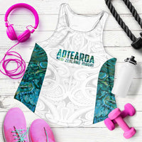 New Zealand Aotearoa Women Racerback Tank Green Maori Papua Shell Indigenous LT9 Green - Polynesian Pride