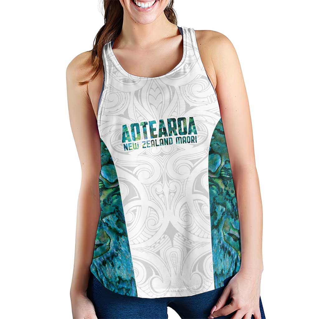 New Zealand Aotearoa Women Racerback Tank Green Maori Papua Shell Indigenous LT9 - Polynesian Pride