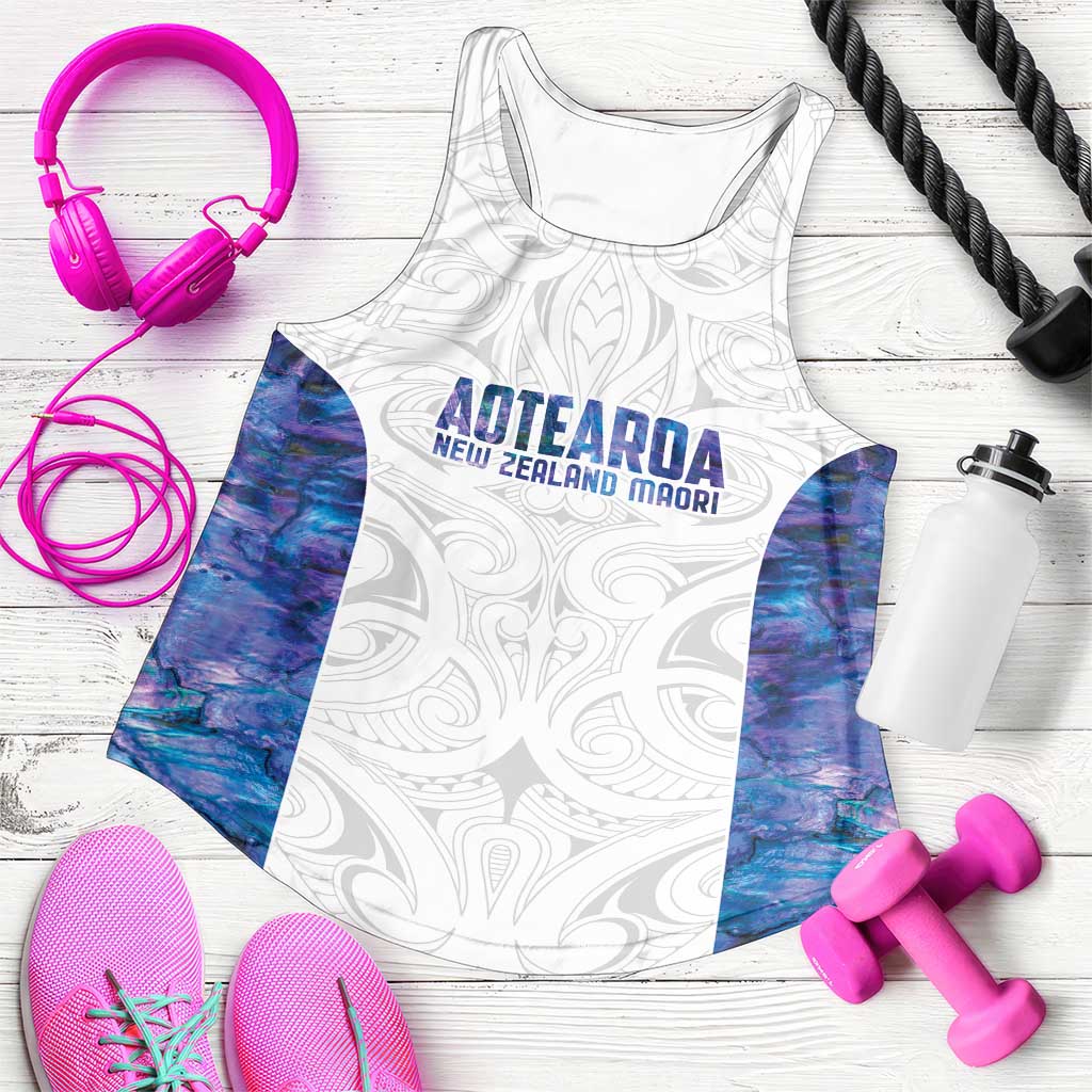 New Zealand Aotearoa Women Racerback Tank Purple Maori Papua Shell Indigenous LT9 Purple - Polynesian Pride