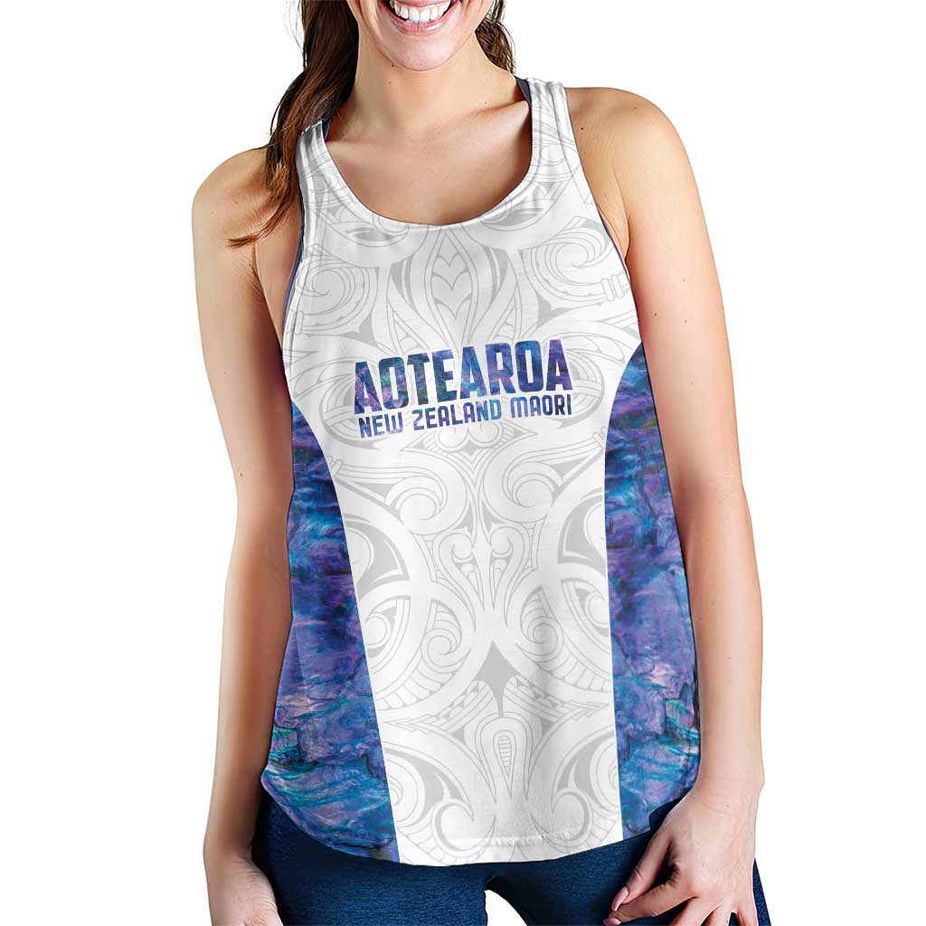 New Zealand Aotearoa Women Racerback Tank Purple Maori Papua Shell Indigenous LT9 - Polynesian Pride