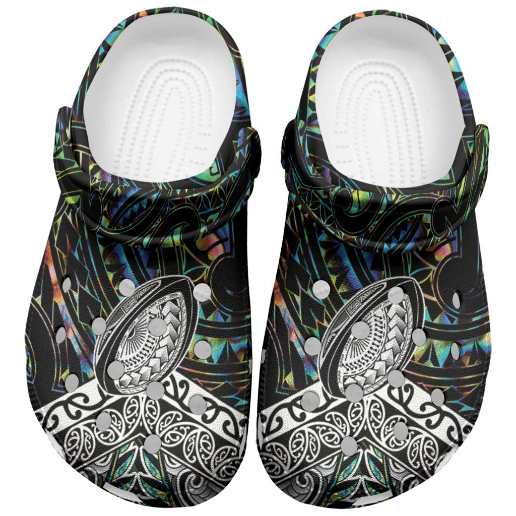 New Zealand Clogs Shoes Maori Rugby Tattoo Papua Shell - Polynesian Pride