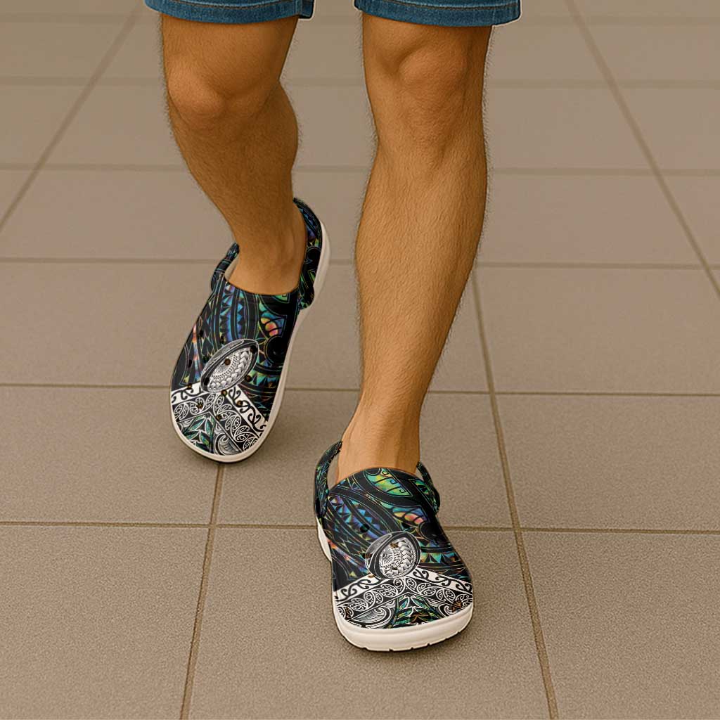 New Zealand Clogs Shoes Maori Rugby Tattoo Papua Shell - Polynesian Pride