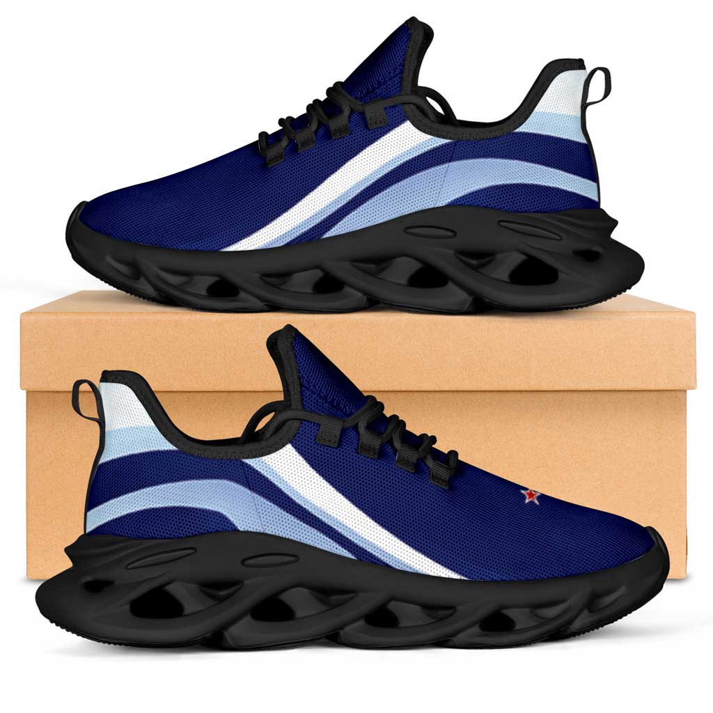 New Zealand Clunky Sneakers Flag-Inspired Curve Style LT05 Blue - Polynesian Pride