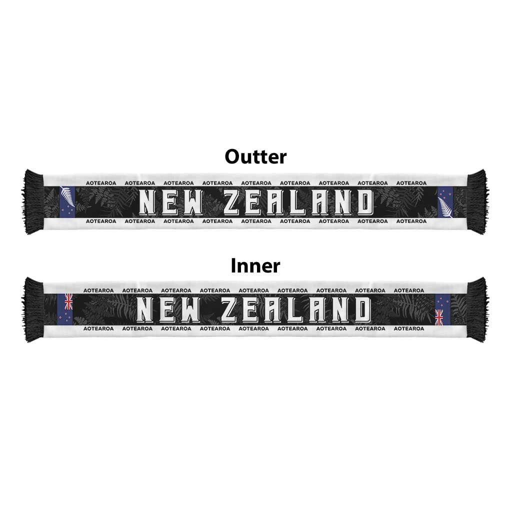 New Zealand Football Soccer Scarf Aotearoa Silver Fern LT05 - Polynesian Pride