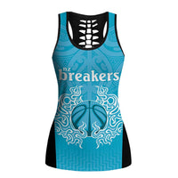 New Zealand Hollow Tank Top Fire Basketball Maori Tribal Sky Blue LT9 Female Blue - Polynesian Pride