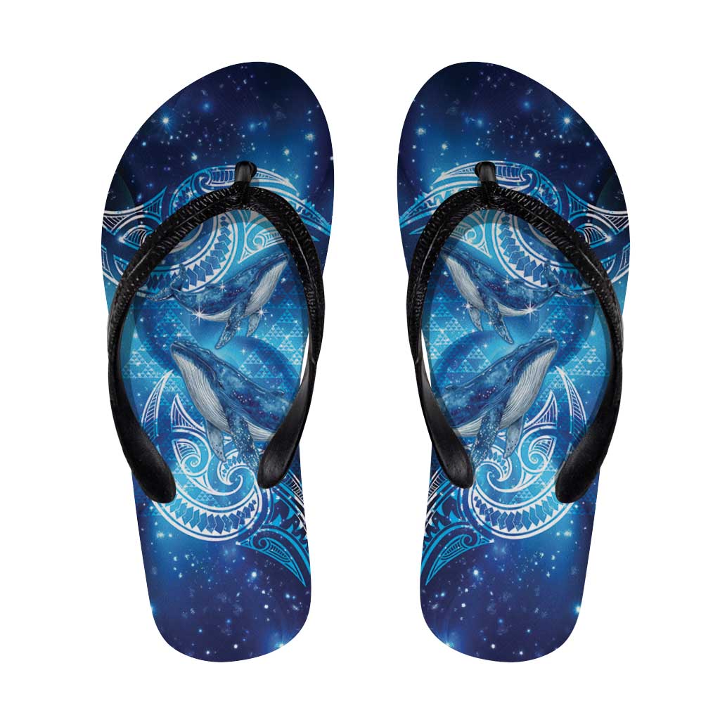 New Zealand Humpback Whale Matariki Flip Flops Maori New Year Taniko Niho Taniwha