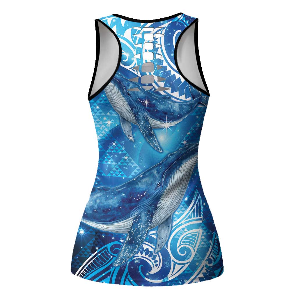 New Zealand Humpback Whale Matariki Hollow Tank Top Maori New Year Taniko Niho Taniwha LT14 - Polynesian Pride