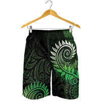 New Zealand Maori Koru Fern Shorts for Men Spiral Polynesian Style Green LT05 - Polynesian Pride