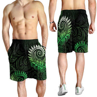 New Zealand Maori Koru Fern Shorts for Men Spiral Polynesian Style Green LT05 - Polynesian Pride
