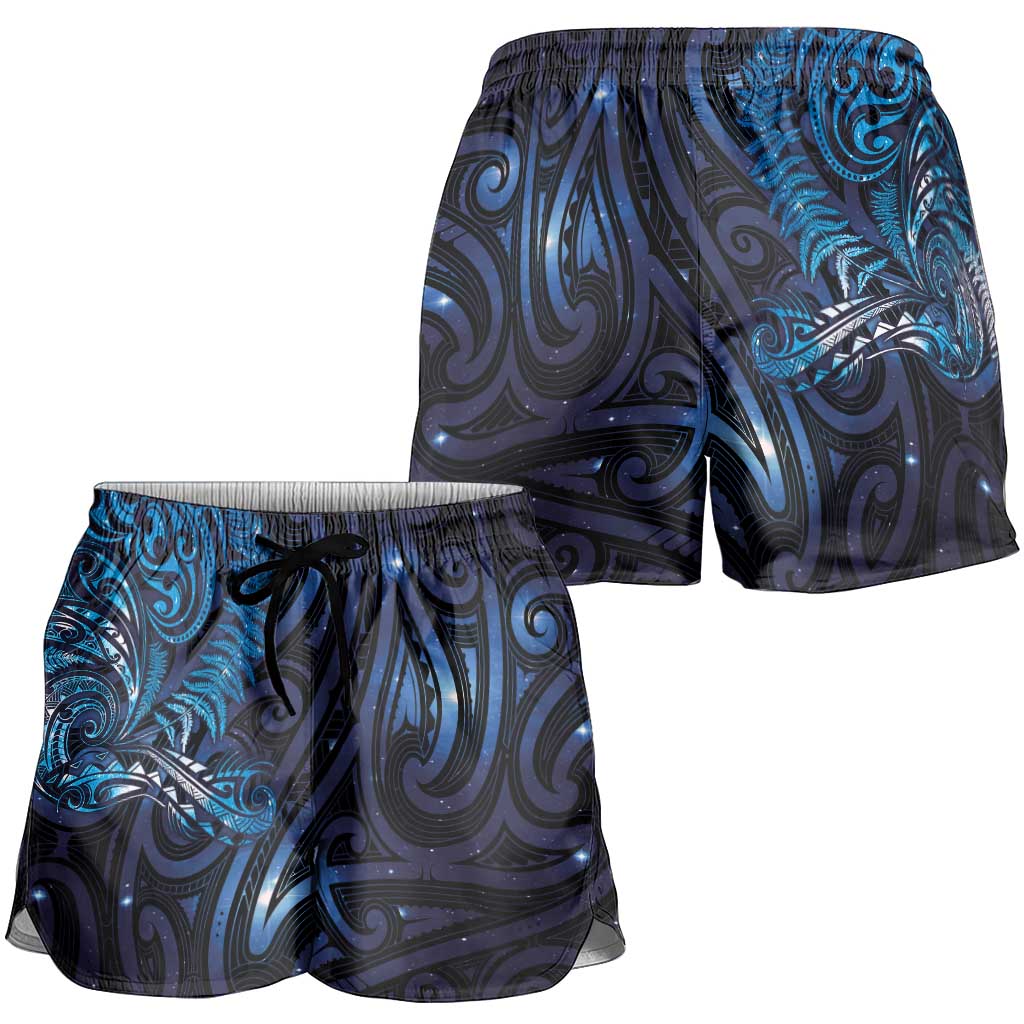New Zealand New Year-Matariki Shorts for Women Aotearoa Maori Tattoo Galaxy Sky LT03 - Polynesian Pride