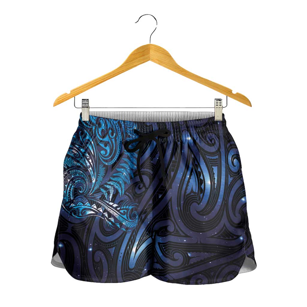 New Zealand New Year-Matariki Shorts for Women Aotearoa Maori Tattoo Galaxy Sky LT03 - Polynesian Pride