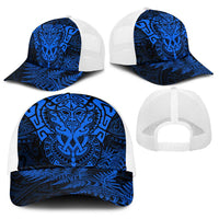 New Zealand Rugby All Blue Baseball Net Cap Silver Fern All Black Mix Ta Moko - Polynesian Pride