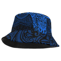 New Zealand Rugby All Blue Bucket Hat Silver Fern All Black Mix Ta Moko LT9 One Size Blue - Polynesian Pride