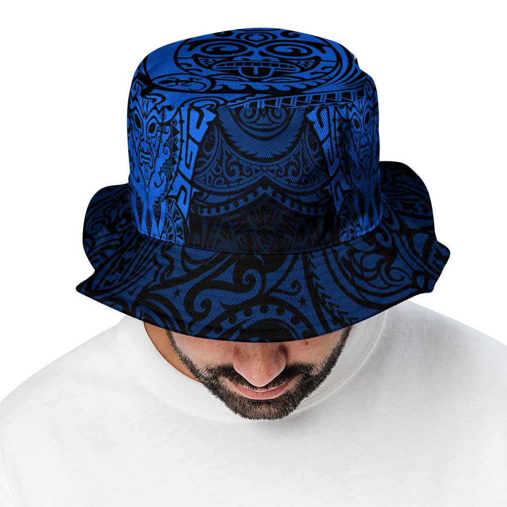 New Zealand Rugby All Blue Bucket Hat Silver Fern All Black Mix Ta Moko LT9 - Polynesian Pride