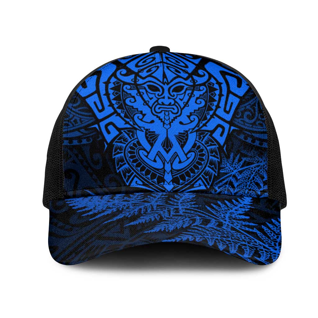 New Zealand Rugby All Blue Mesh Trucker Cap Silver Fern All Black Mix Ta Moko - Polynesian Pride