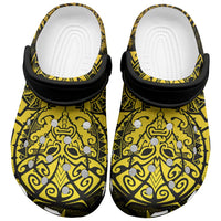 New Zealand Rugby All  Gold Clogs Shoes Silver Fern All Black Mix Ta Moko