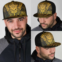 New Zealand Rugby All Gold Mesh Trucker Cap Silver Fern All Black Mix Ta Moko LT9 - Polynesian Pride