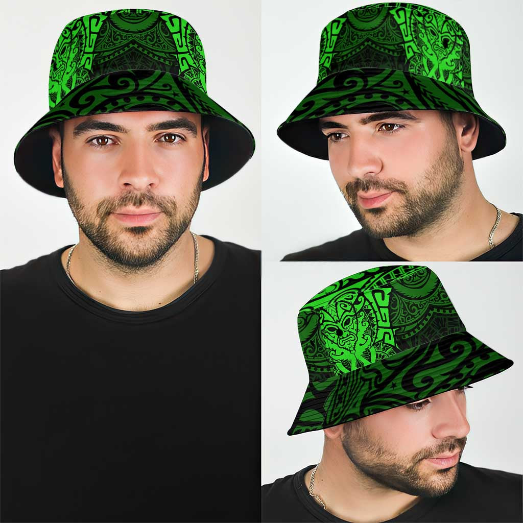 New Zealand Rugby All Green Bucket Hat Silver Fern All Black Mix Ta Moko LT9 - Polynesian Pride