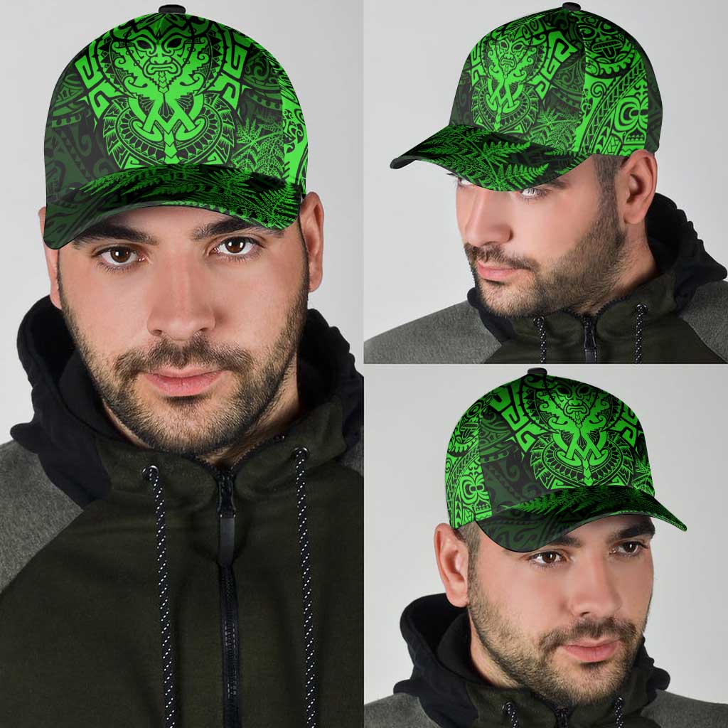 New Zealand Rugby All Green Classic Cap Silver Fern All Black Mix Ta Moko LT9 - Polynesian Pride