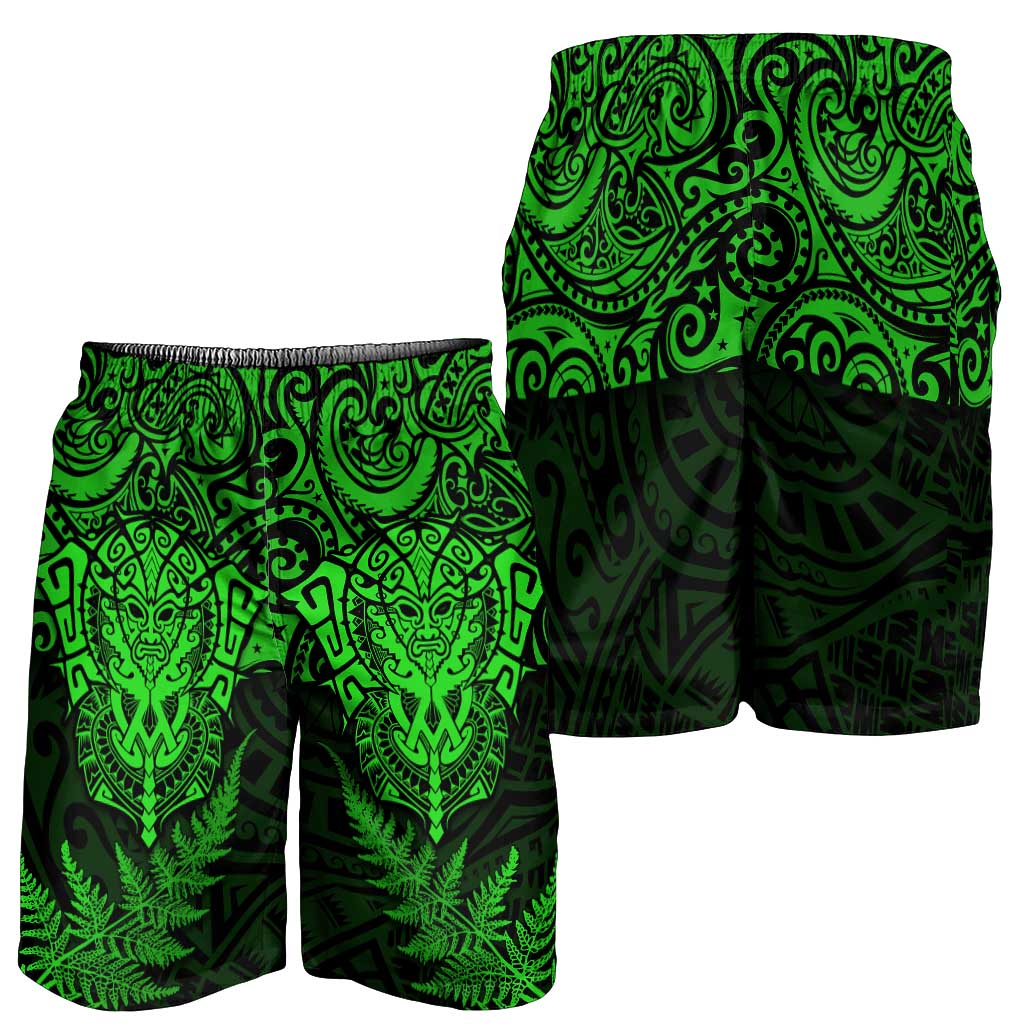 New Zealand Rugby All Green Shorts for Men Silver Fern All Black Mix Ta Moko LT9 - Polynesian Pride